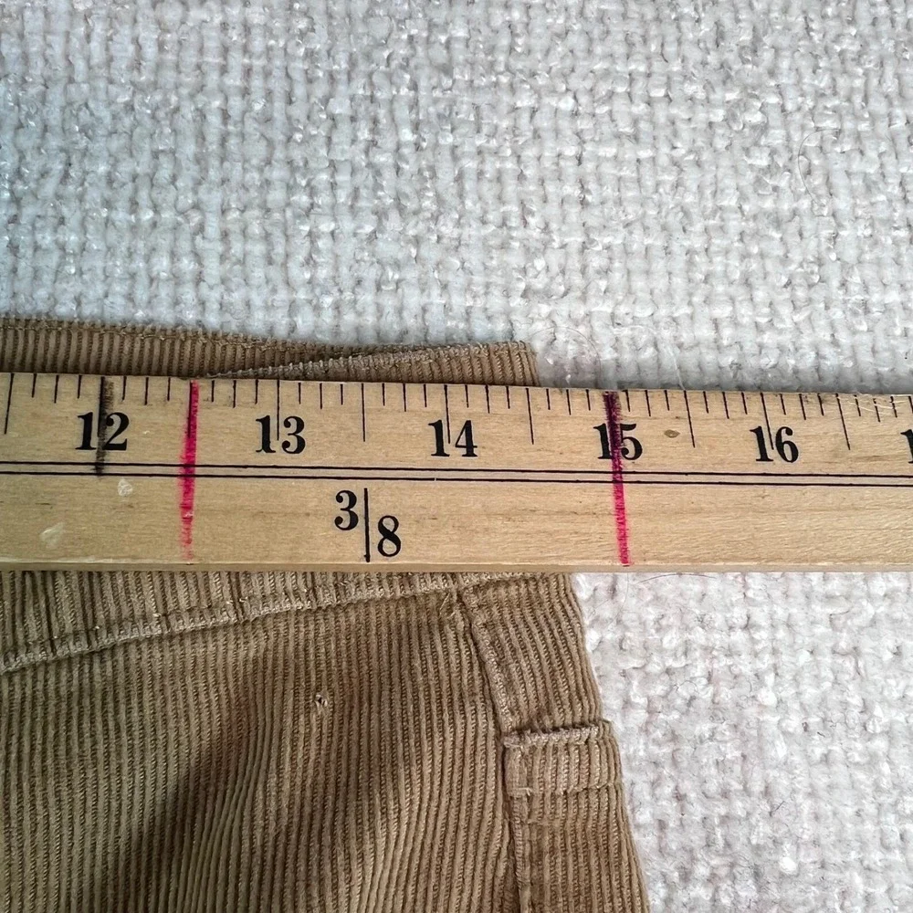 J.Crew‎ Vintage Slim Straight Corduroy Pants Womens 27 Khaki Tan Mid Rise Casual